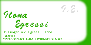 ilona egressi business card